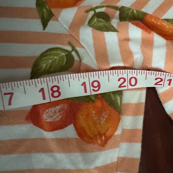 Talbots Striped Orange and White Women's Top - Picture 7 of 8